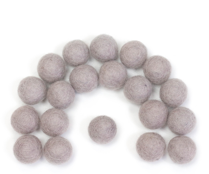 Felt Balls - Dove, new felt ball colors