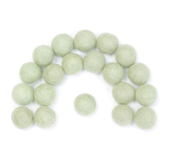 Felt Balls - Green Tea , new felt ball colors