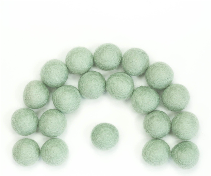 Felt Balls - Soft Mint