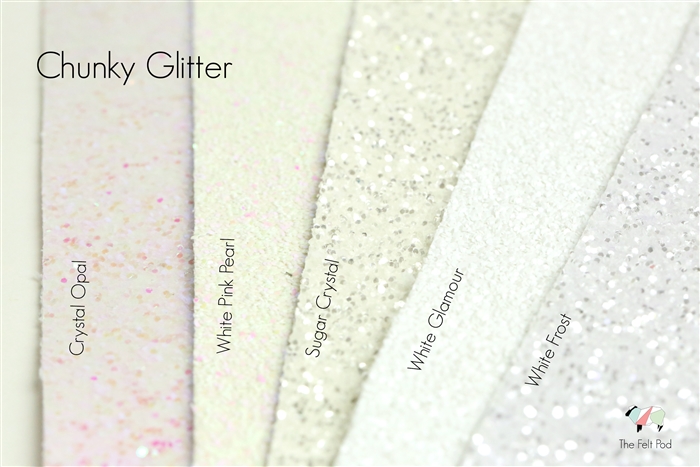 Iridescent White Chunky Glitter