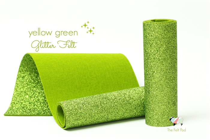 Felt Green Glittered Sheets 5 Pcs Cm 30x40 