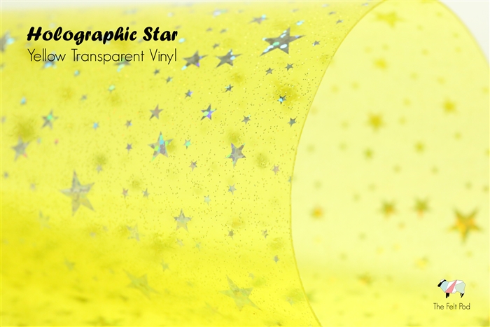 Transparent Vinyl Holographic Star Transparent PVC 