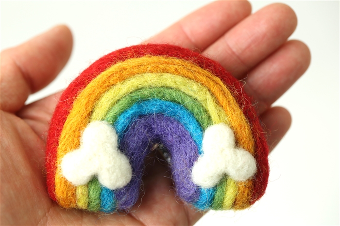 Rainbow Colours Felt Balls (Pack of 56) Craft Supplies