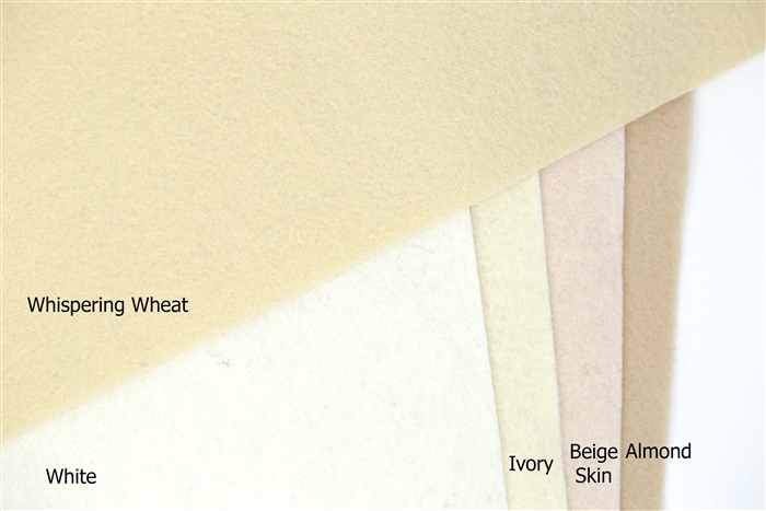 Wool Felt Sheet, Neutral felt, Whispering Wheat, doll colors