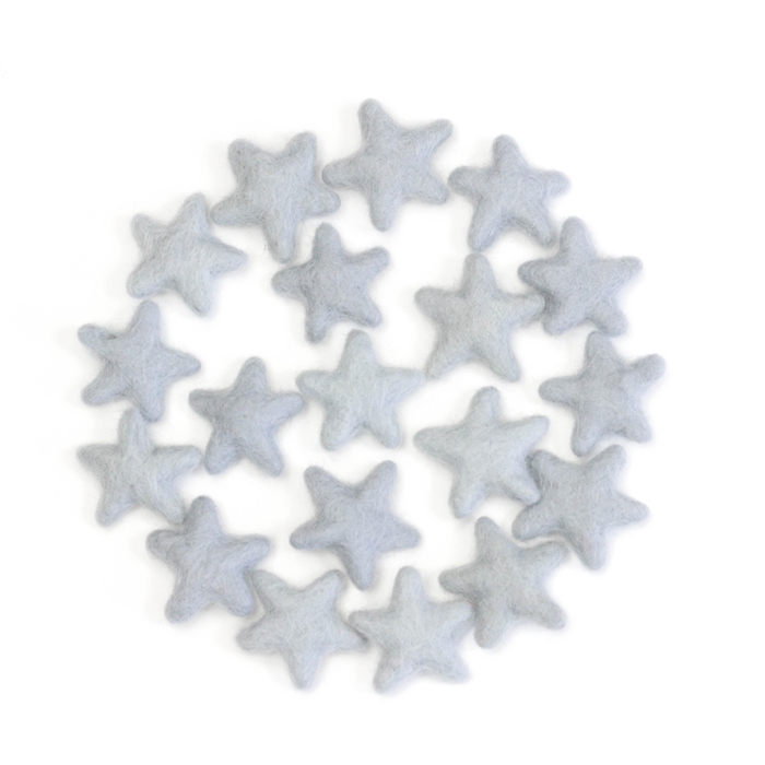 Wool Felt Stars - Large and Medium Wool Felt Stars - 9cm and 6cm