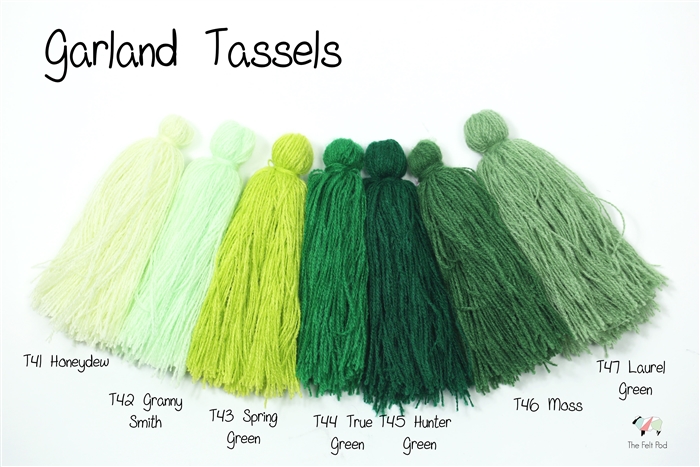 Extra Large Thick Emerald Green Thread Tassels - 4.4 inches
