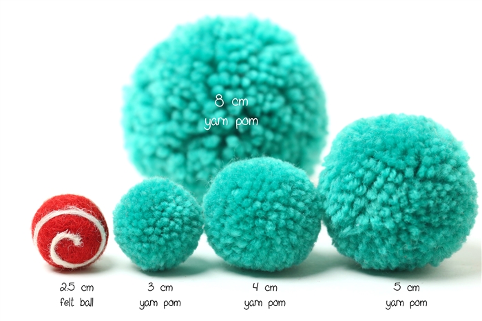 Teal - 2.5 cm Felt Pom Pom Balls – Wool Jamboree