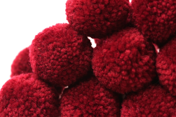8 Raspberry Tissue Pom Poms